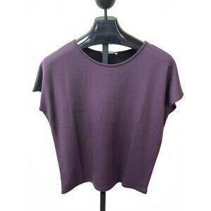 NEW SEE AND BE SEEN women's dolman soft lounge top in plum